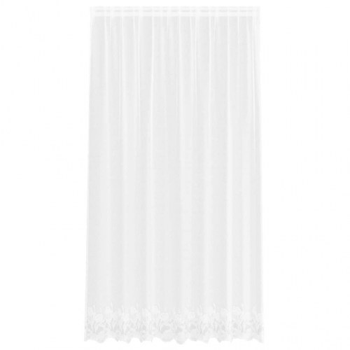 Lace Gardin med gardiner Hvid 200 x 200 cm Polyester