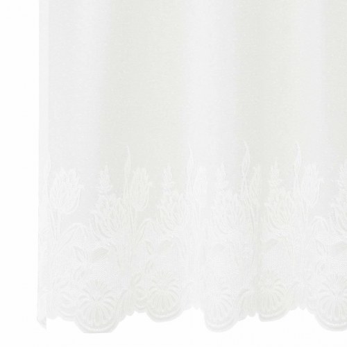 Lace Gardin med gardiner Hvid 200 x 200 cm Polyester