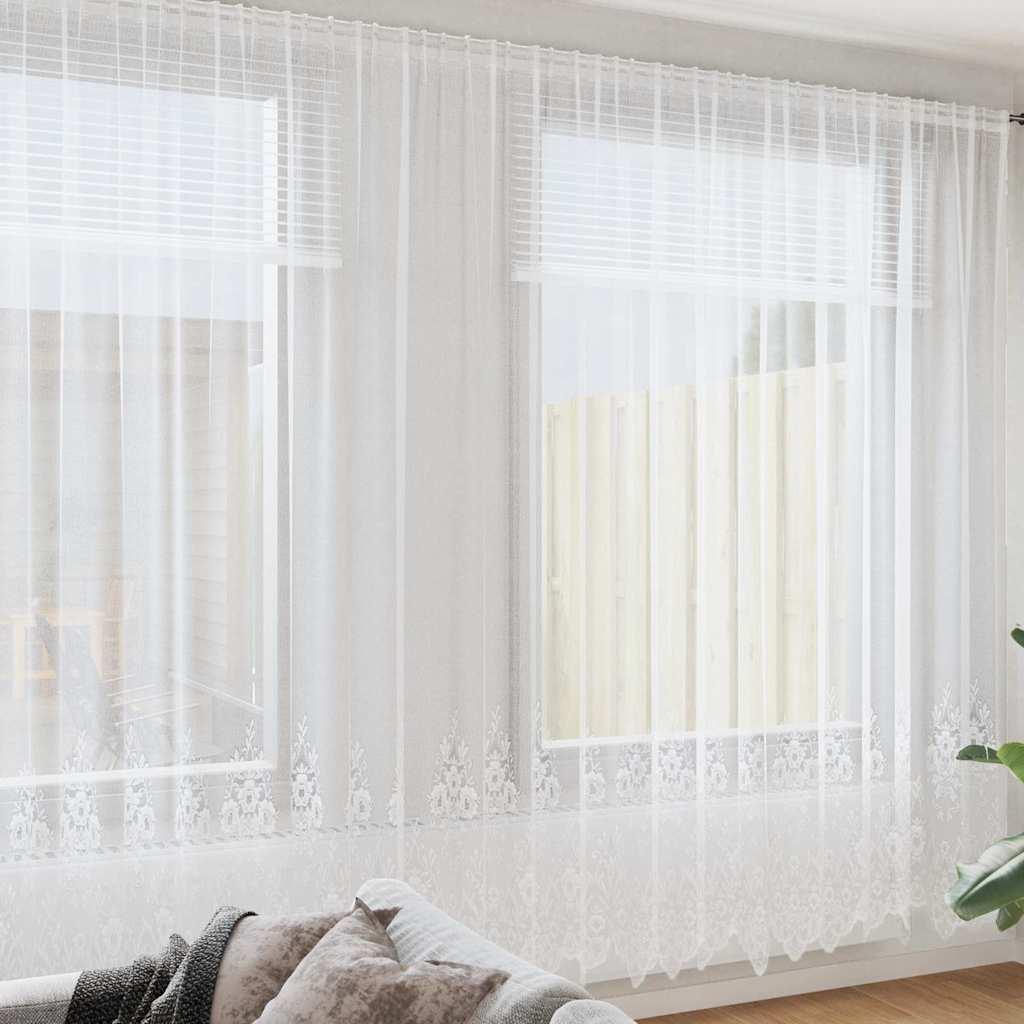Lace Gardin med gardiner Hvid 1200 x 300 cm Polyester