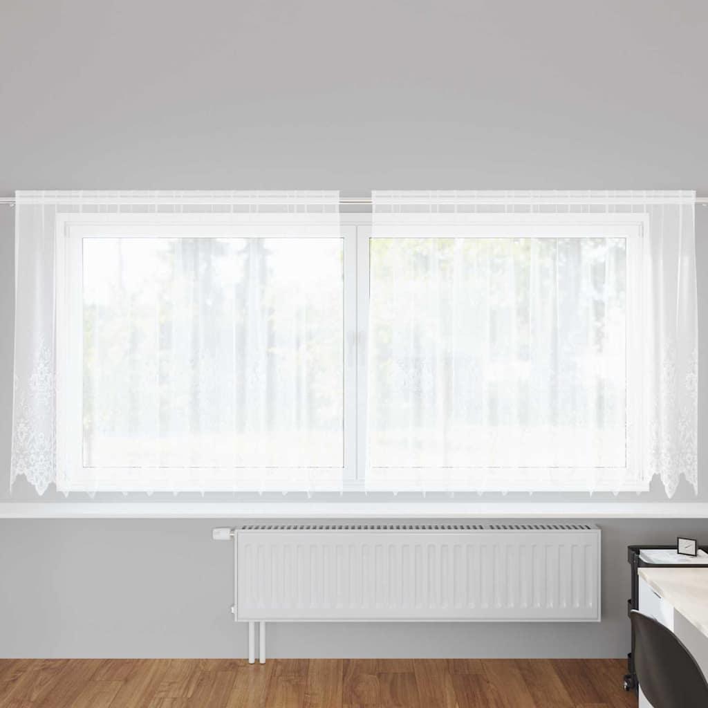Lace Gardin med gardiner Hvid 300 x 140 cm Polyester