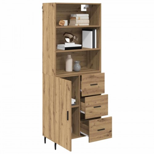 Highboard i 2 dele - Artisan egetræ