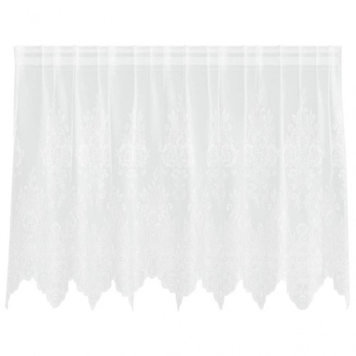 Lace Gardin med gardiner Hvid 200 x 120 cm Polyester