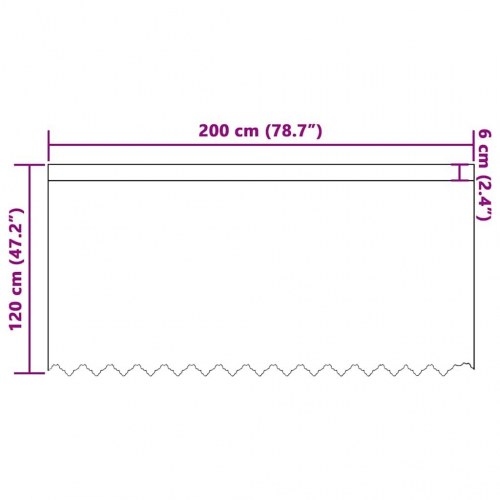 Lace Gardin med gardiner Hvid 200 x 120 cm Polyester