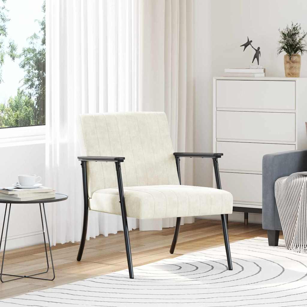 Lænestol Creme 59 x 75 x 78 cm Fløjl
