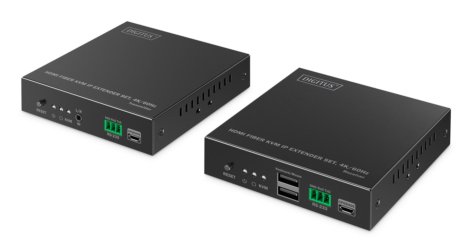 KVM extender over fiber - DIGITUS HDMI 4K/60Hz sæt billede