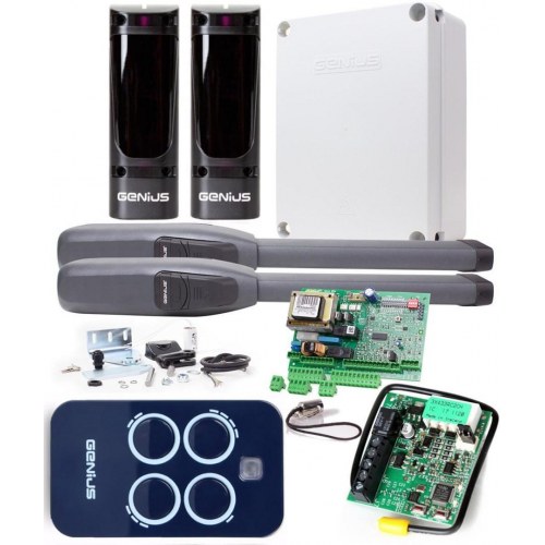 Portautomatik til svingport 2,5 m – Genius Sirocco 250 sæt