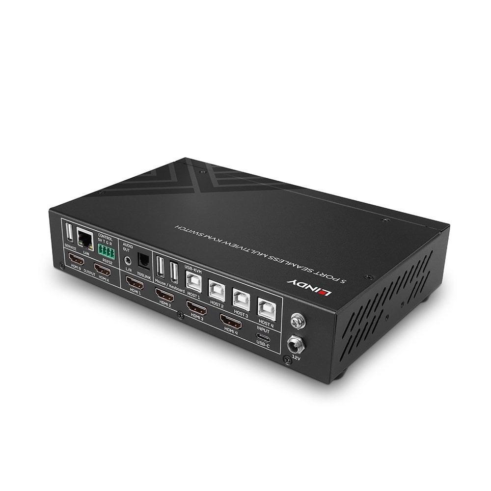 KVM-switch LINDY 5-port Multiview – 4x HDMI + 1x USB-C