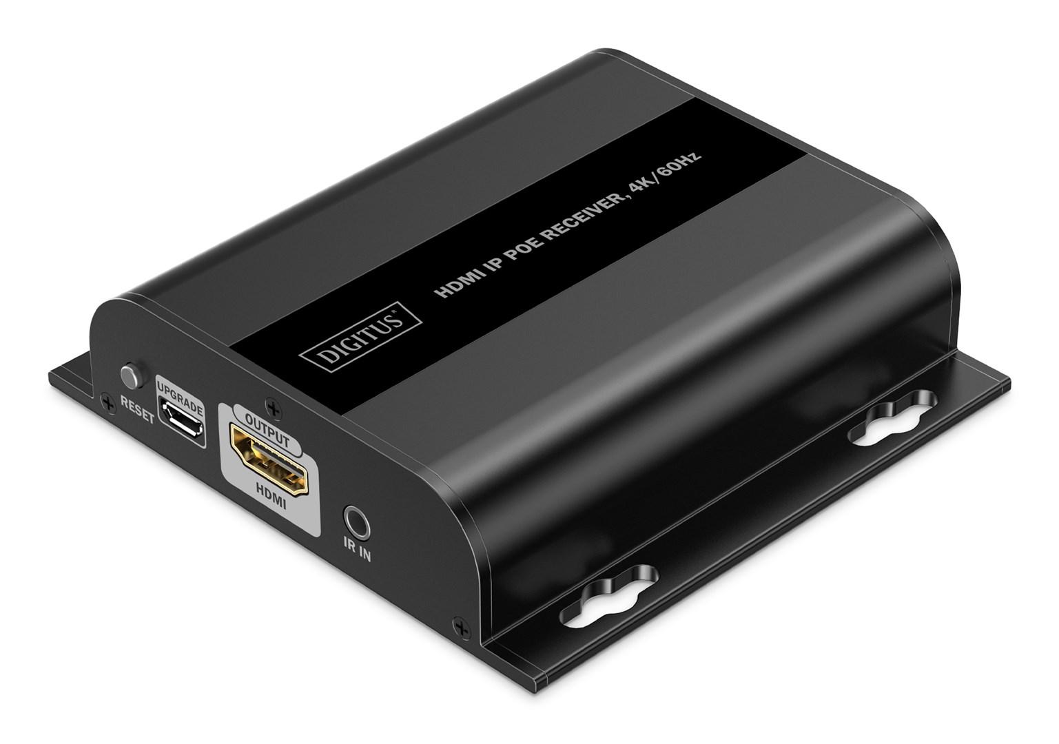 HDMI over IP modtager 4K/60 Hz - DIGITUS PoE billede