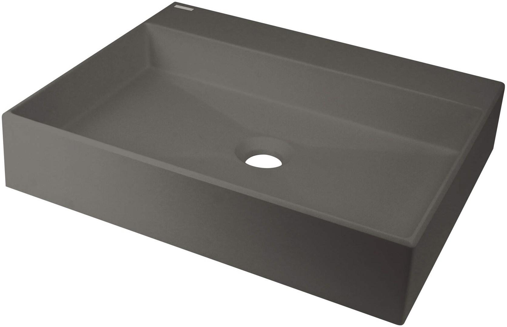 Håndvask til bordplade i granit deante - 50 × 40 cm med plads til armatur
