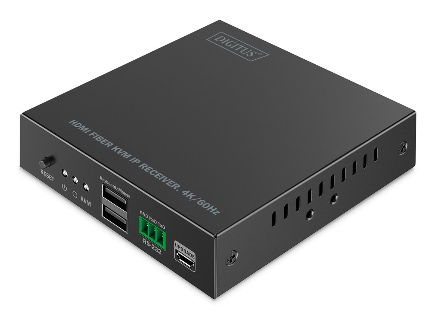 KVM over IP HDMI fiber-modtager - DIGITUS, 4K/60 Hz billede