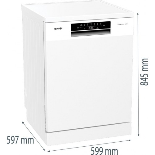 Opvaskemaskine Gorenje GS642E90W – fritstående, 60 cm, 13 kuverter, energiklasse E