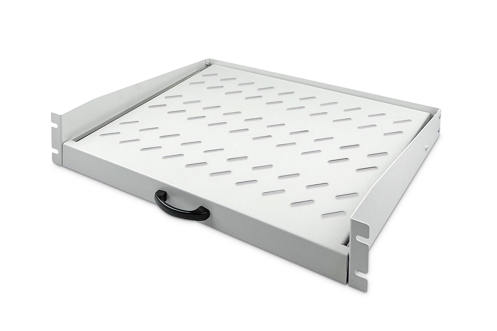 19" rackhylde udtrækkelig – DIGITUS, 2U, 30 kg, grå billede
