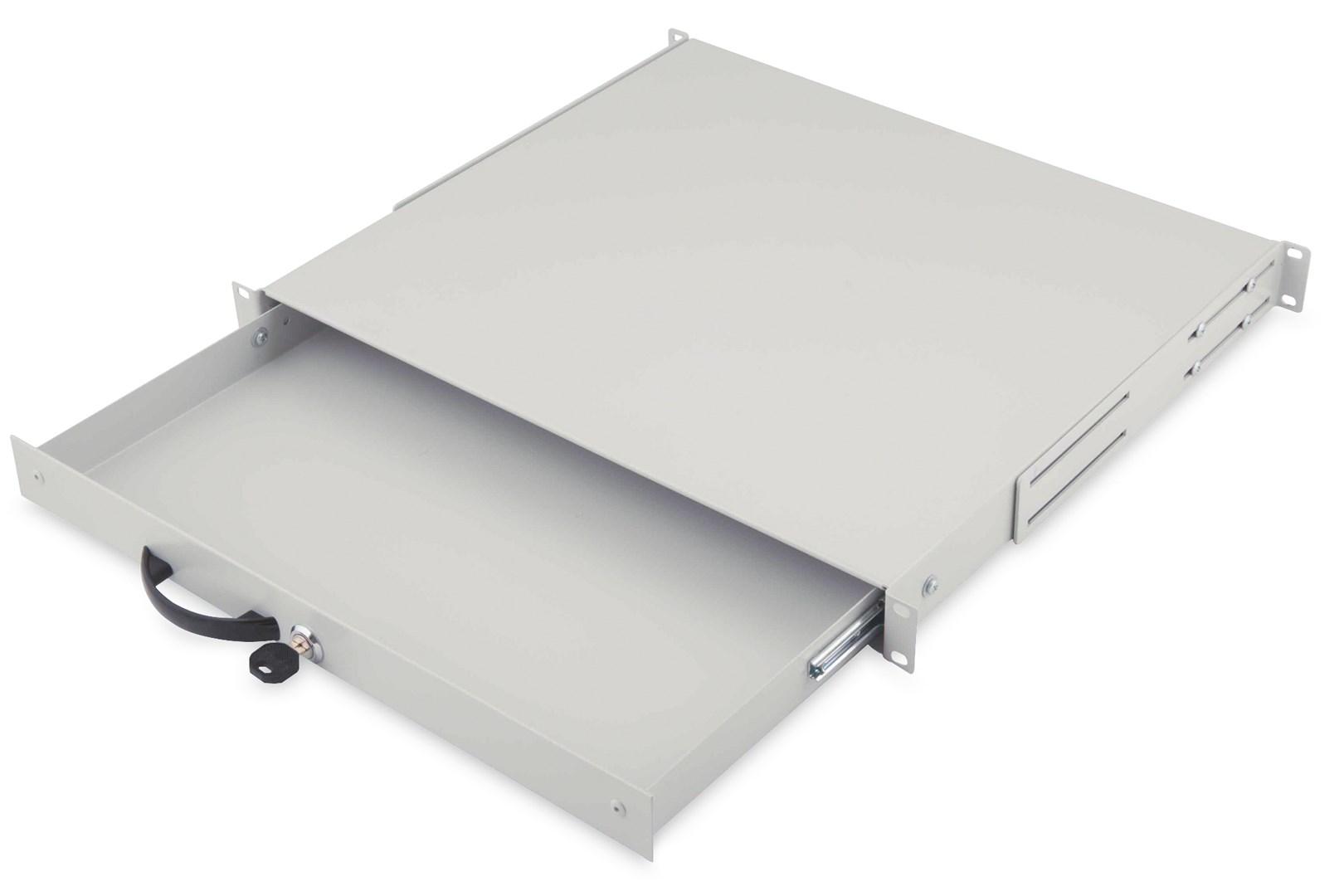 Rackskuffe 1U til tastatur og dokumenter - DIGITUS, 19" (483 mm) billede