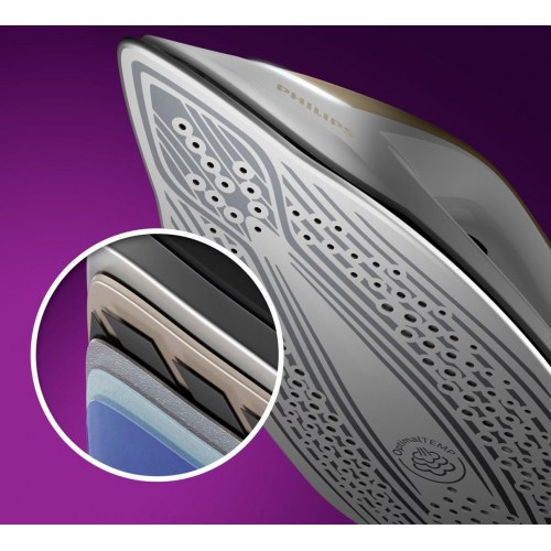 Dampsystem strygejern Philips PerfectCare 8000, 2.700 W, 1,8 l, SteamGlide Elite – guld/hvid
