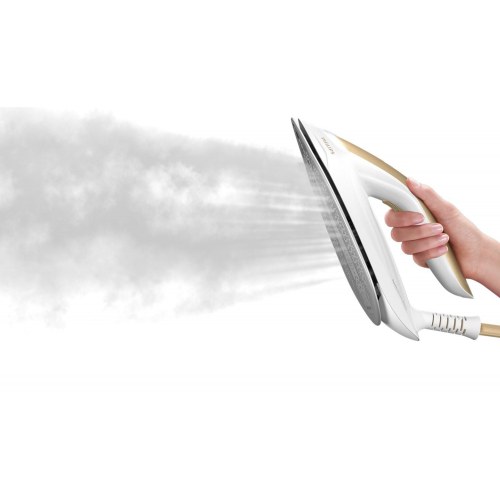 Dampsystem strygejern Philips PerfectCare 8000, 2.700 W, 1,8 l, SteamGlide Elite – guld/hvid