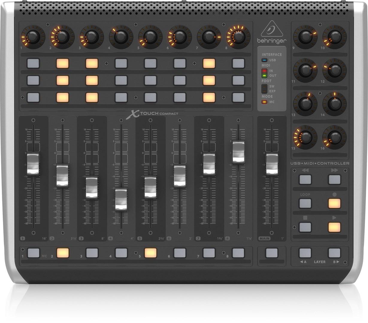 MIDI-kontroller Behringer X-TOUCH COMPACT - USB, sort
