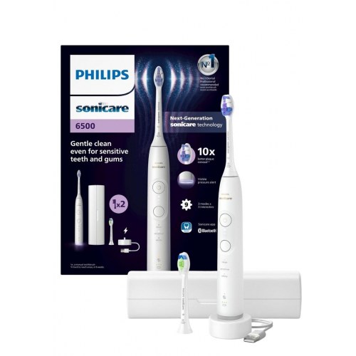 Elektrisk tandbørste Philips Sonicare Series 6500 HX7410/02 – genopladelig, hvid