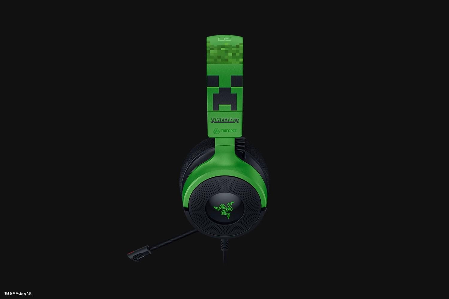 Gaming headset Razer Kraken V4 X - kablet, hovedbøjle, USB-C/USB-A, sort/grøn billede
