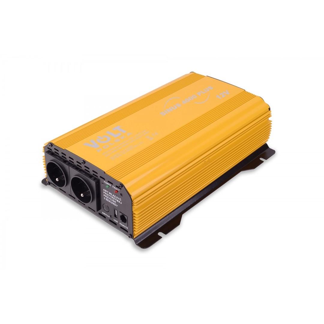 Spændingsomformer 12V til 230V SINUS PLUS 4000 (2.000/4.000 W) med fjernbetjening