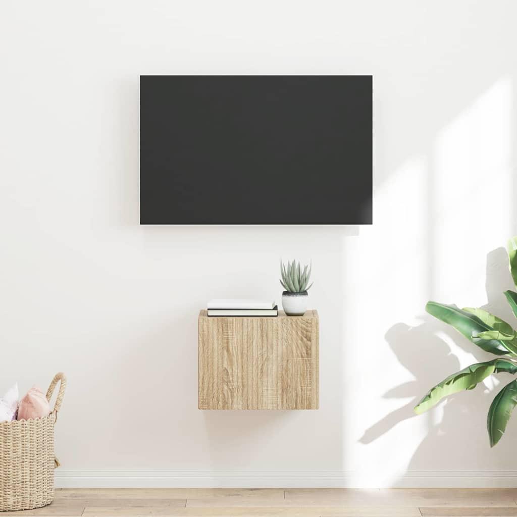 TV vægskab Vægmonteret Sonoma 60 x 31 x 29.5 cm Konstrueret træ