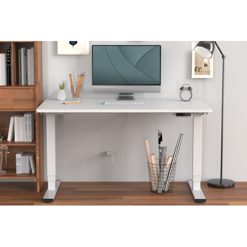 Hæve-sænke bordstel DIGITUS, elektrisk, 2 motorer, 3-trins, hvid