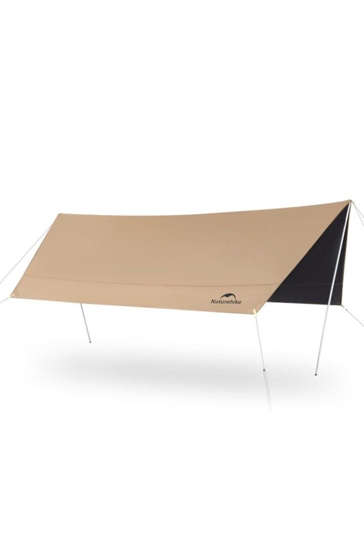 Tarp til telt og læ - Naturehike Sky Lite Hexagon, khaki