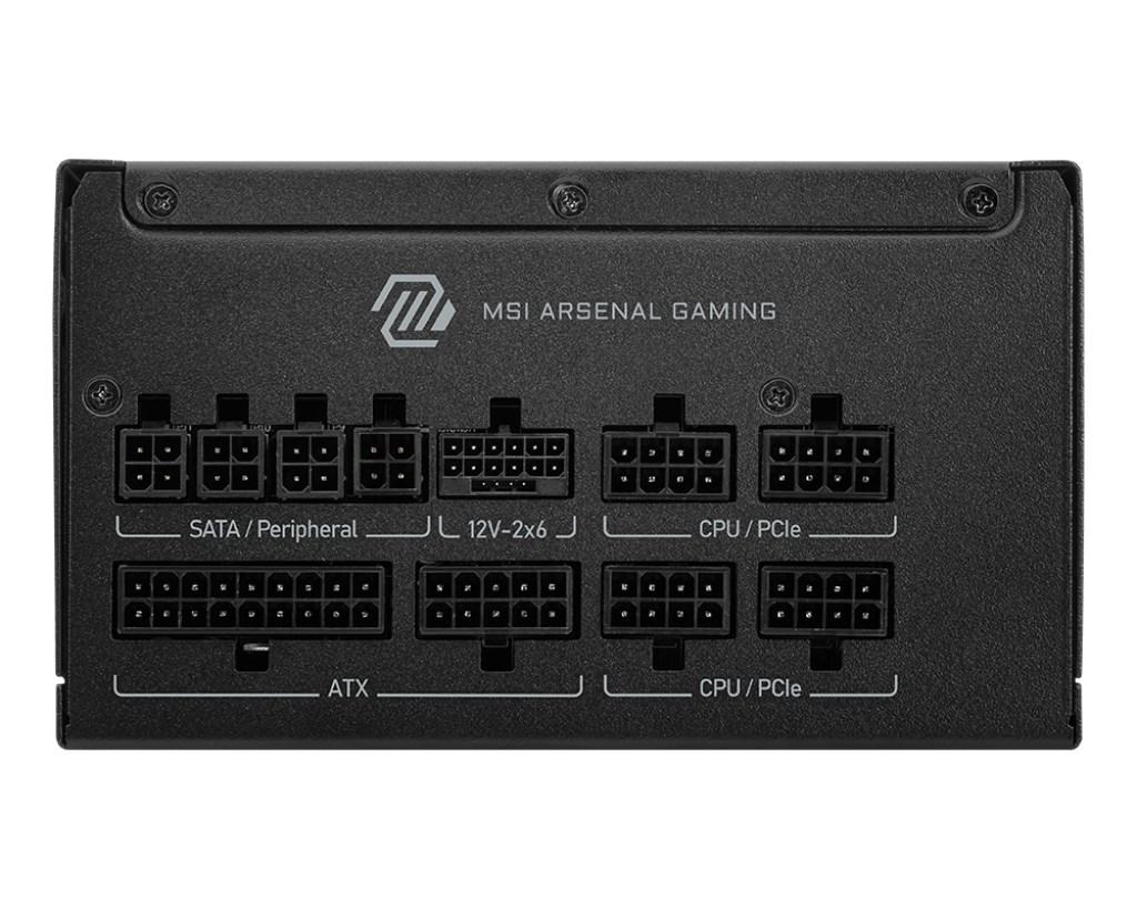 Strømforsyning ATX 850 W - MSI MAG A850GLS PCIe 5, fuldt modulær, sort billede