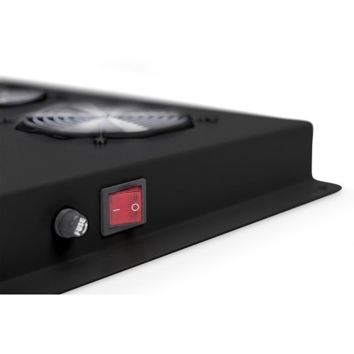 Serverkøling til racks – DIGITUS tagkøleenhed (sort, 4 blæsere)