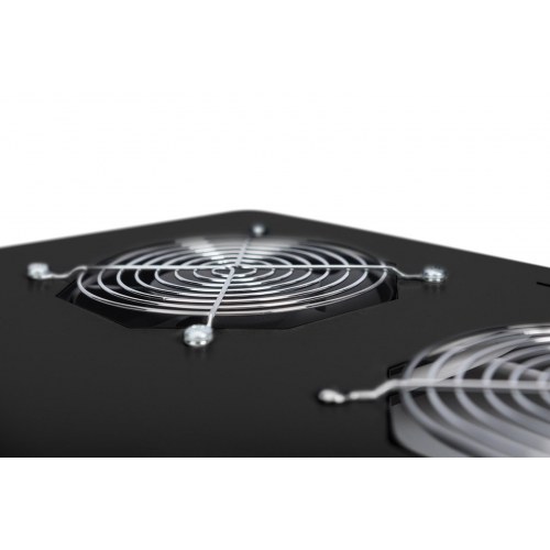 Serverkøling til racks – DIGITUS tagkøleenhed (sort, 4 blæsere)