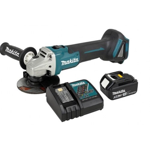 Vinkelsliber akku 18V 3,0Ah med lader - Makita