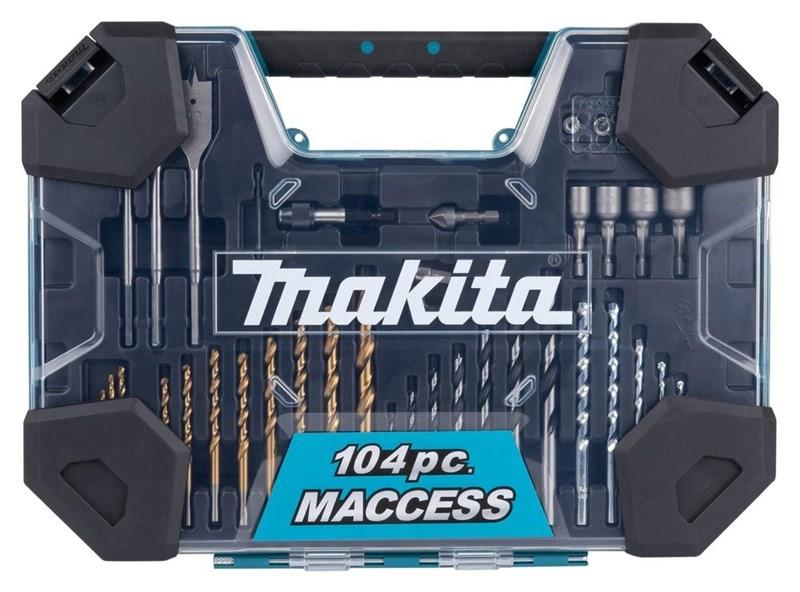 Bor- og bitssæt Makita 104 dele billede