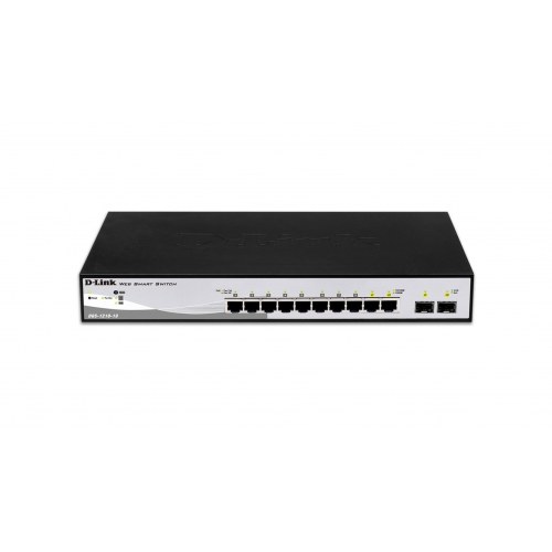 Netværksswitch D-Link DGS-1210-10/E – 10‑port Gigabit med 2 SFP