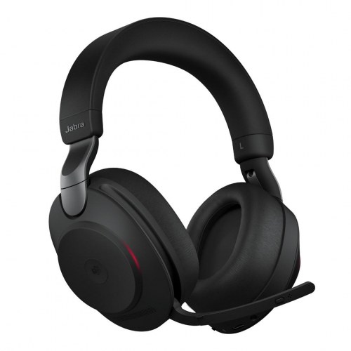 Trådløse hovedtelefoner Jabra Evolve2 85 med Link380a MS, stereo, stand – sort