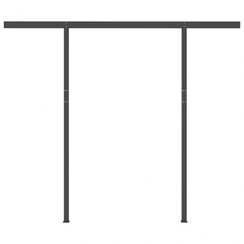 Markise m. LED-lys 3,5x2,5 cm manuel betjening gul og hvid