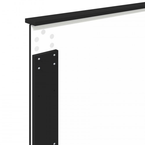 Sengestel med skuffe 90 x 200 cm - sort/sølv