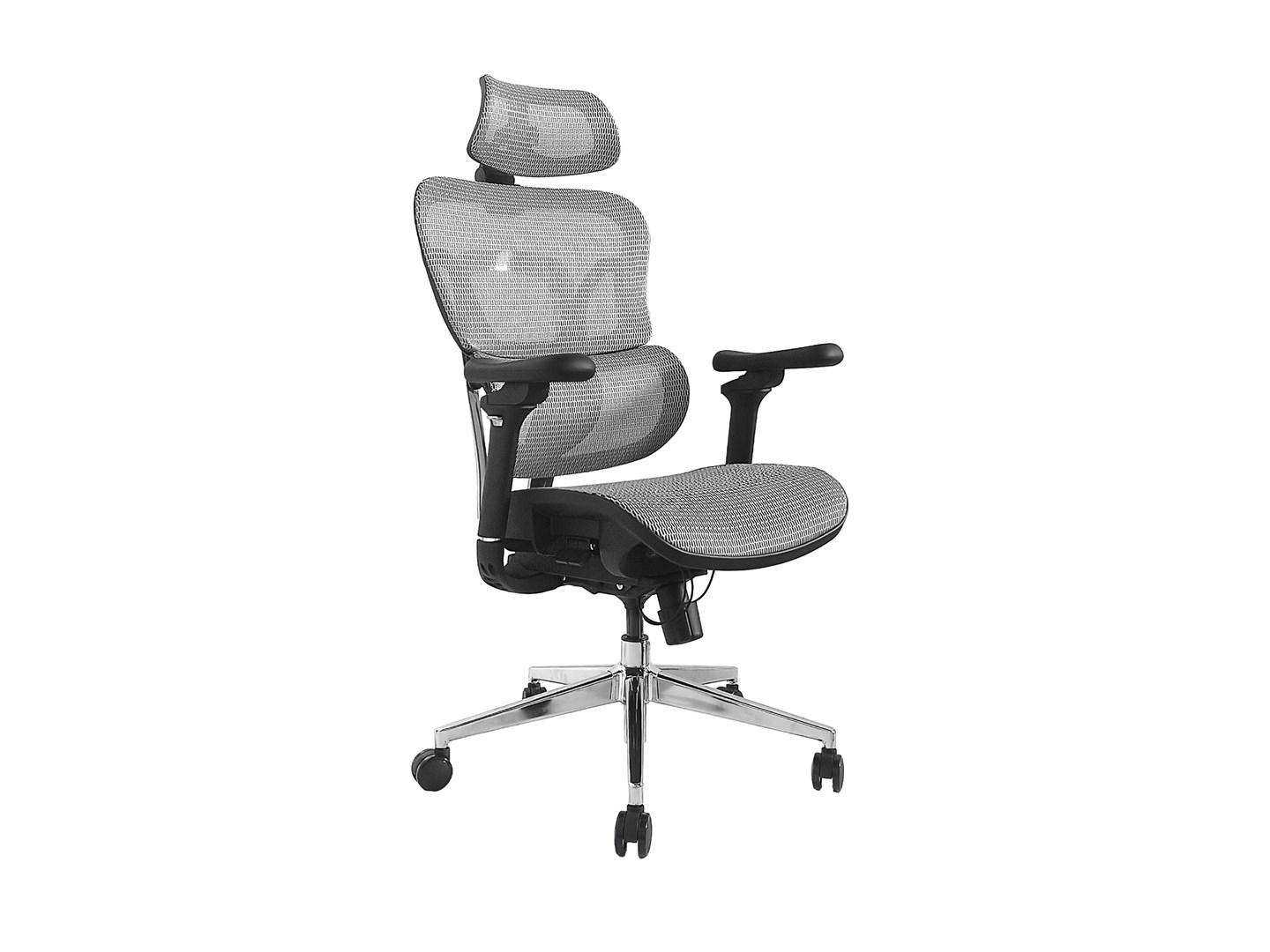 Gamerstol EQUIP ergonomisk med nakkestøtte og armlæn – grå