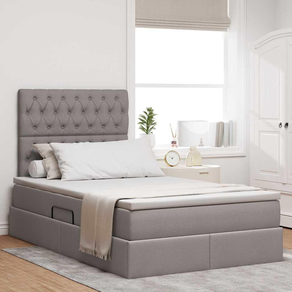 Seng Med Opbevaring Og Madras Polyester - Gråbrun / 120 x 200 cm / Quilted design