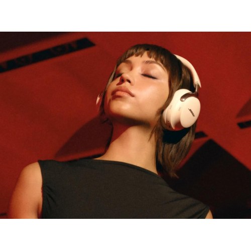 Trådløse høretelefoner Bose – over‑ear med aktiv støjreduktion (hvid)