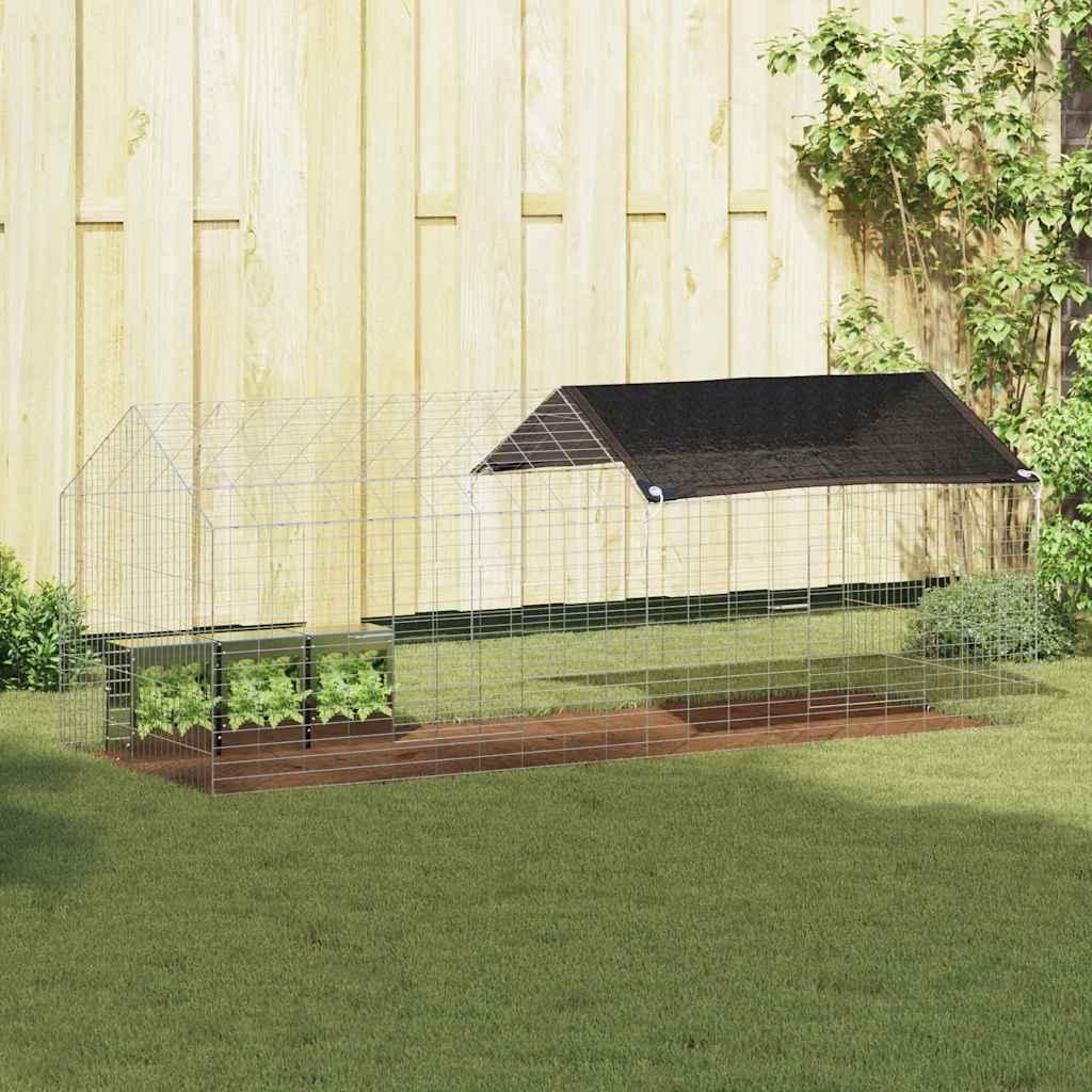 Kanin Bur Sølv 400 x 78 x 78 cm Galvaniseret stål