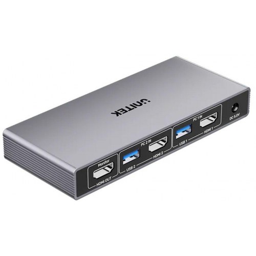 KVM-switch HDMI 4K 60 Hz med USB 3.0 - UNITEK