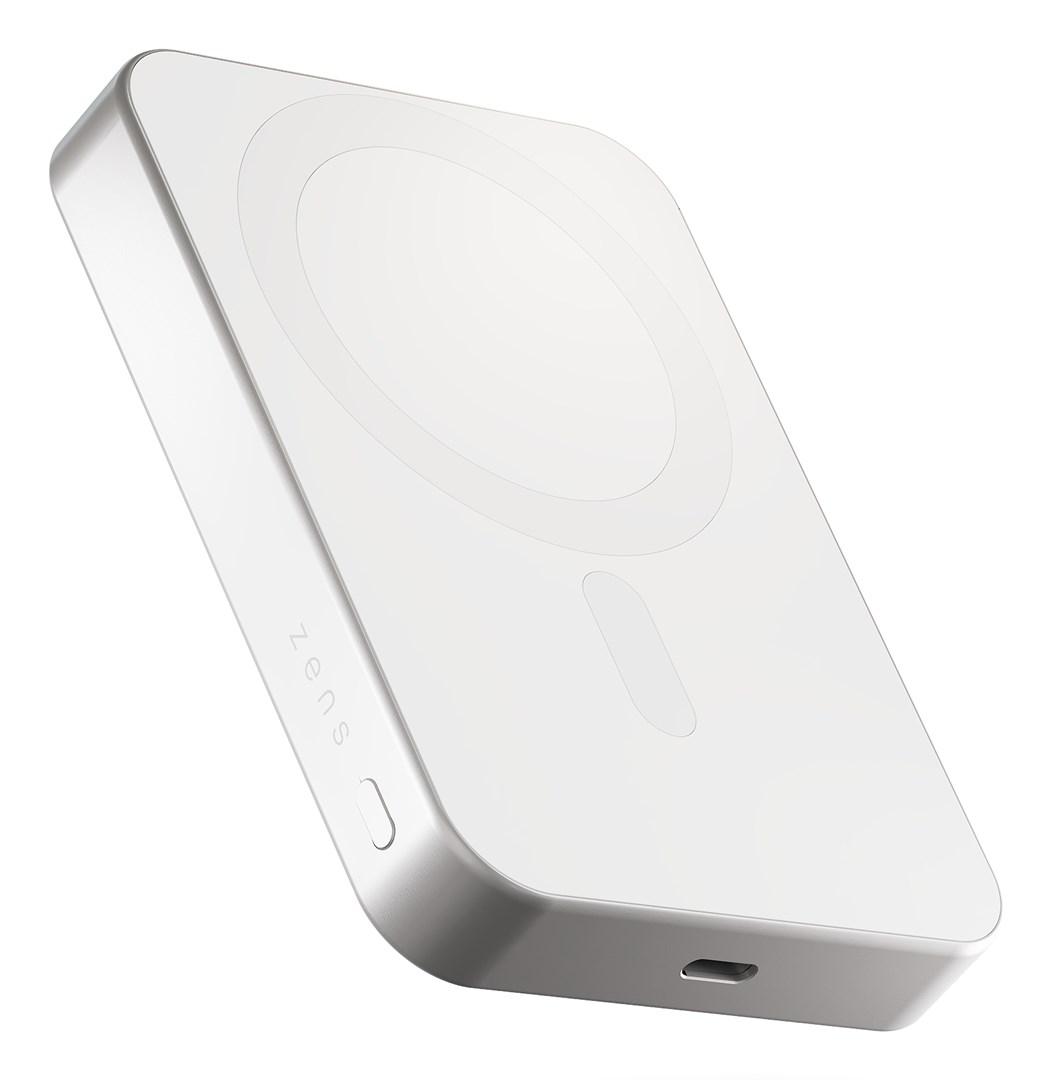 Powerbank med trådløs opladning 10.000 mAh - Zens Pro 1 Slim, hvid billede