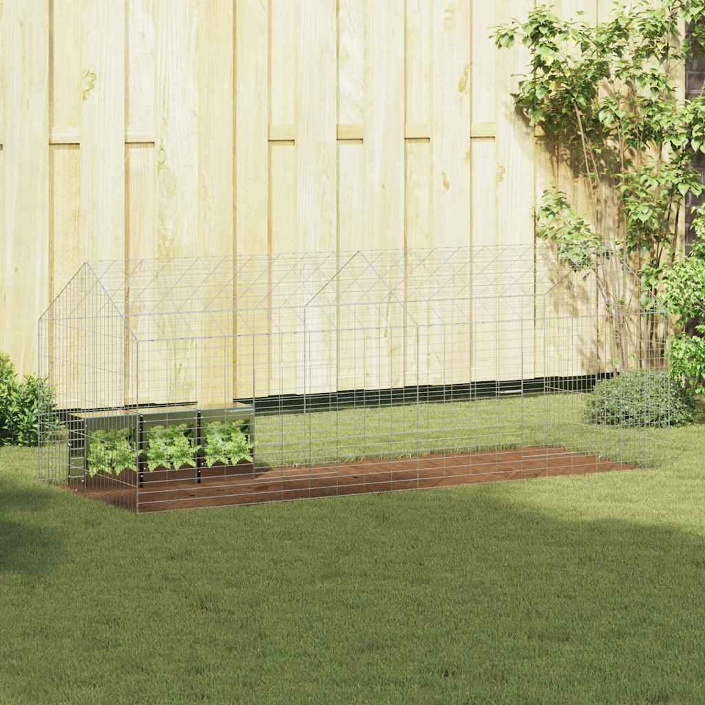 Kanin Bur Sølv 400 x 78 x 78 cm Galvaniseret stål