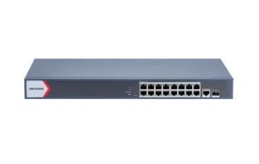 Netværksswitch Hikvision 16-port Gigabit Smart PoE
