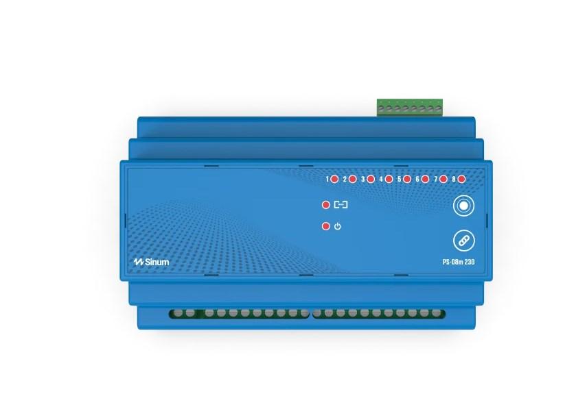 Alarm relæmodul til DIN-skinne Tchibo PS-08M 230 – blå, kablet