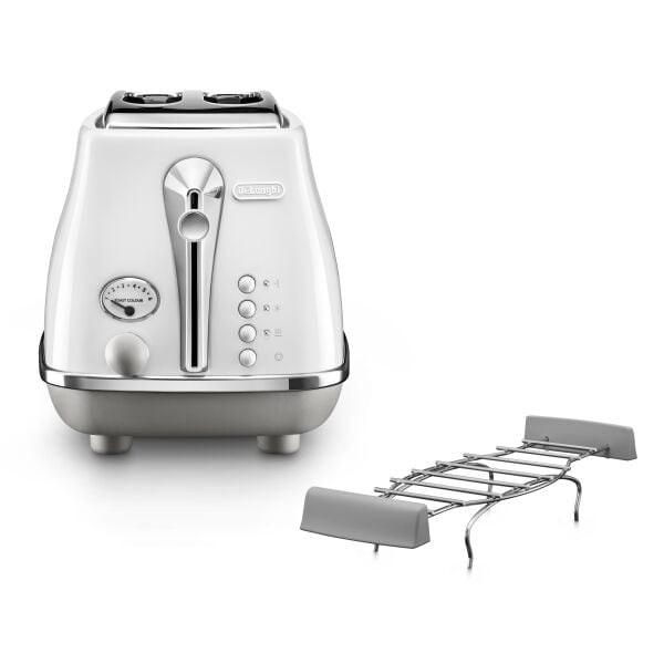 Brødrister DeLonghi Icona Capitals CTOC2103.W - 2 skiver, hvid billede