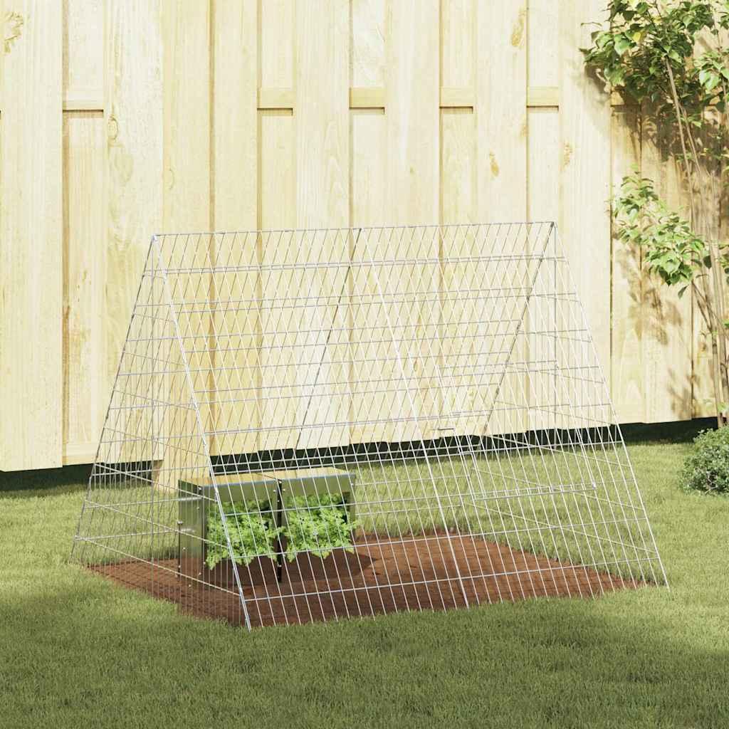 Kanin Bur Sølv 215 x 100 x 85 cm Galvaniseret stål