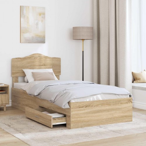 Sengestel med skuffe - Sonoma eg 70 x 190 cm