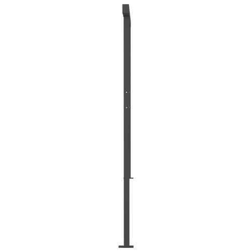 Markise med stolper 6x3 m automatisk betjening orange og brun