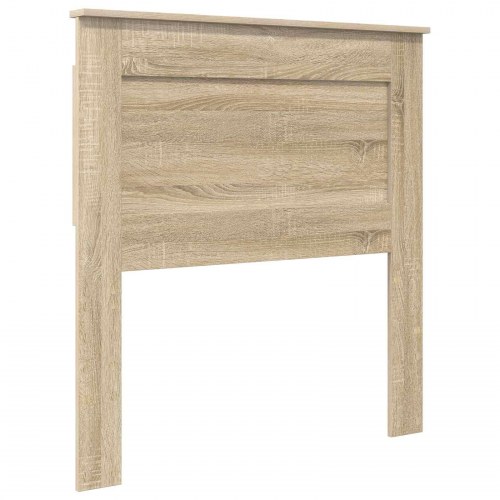 Sengestel med opbevaring 75 x 190 cm - Sonoma eg og sølv