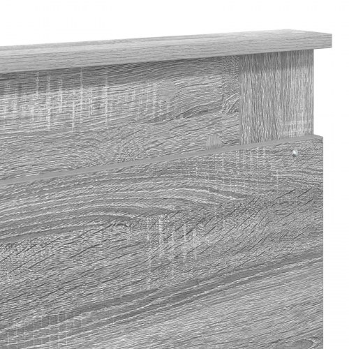 Opbevaringsseng 200 x 200 cm - grå sonoma, konstrueret træ